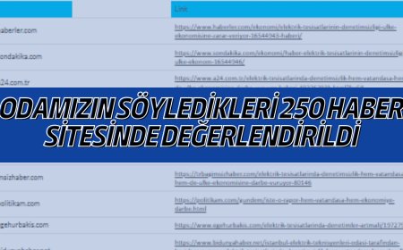 Odamızın Söyledikleri 250 Haber Sitesinde değerlendirildi