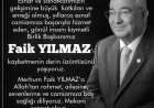 İstanbul Esnaf ve Sanatkârlar Odaları Birliği (İSTESOB) Başkanımız, esnaf camiamızın değerli büyüğü Sayın Faik YILMAZ’ın vefatını derin bir üzüntüyle öğrenmiş bulunmaktayız.