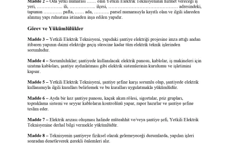 ŞANTİYE İŞLETME PROTOKOLÜ