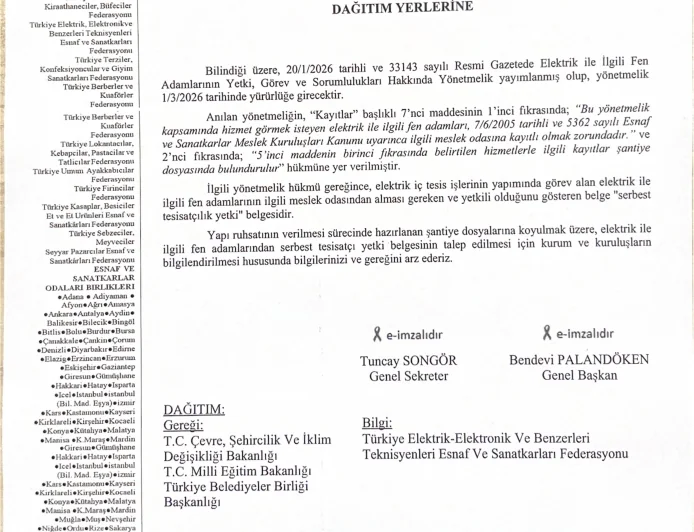 DİKKAT!!!  (STB) Serbest Tesisatçı Belgesi zorunlu hâle geldi.