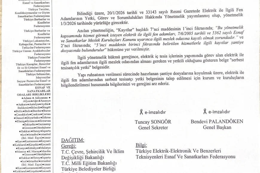 DİKKAT!!!  (STB) Serbest Tesisatçı Belgesi zorunlu hâle geldi.