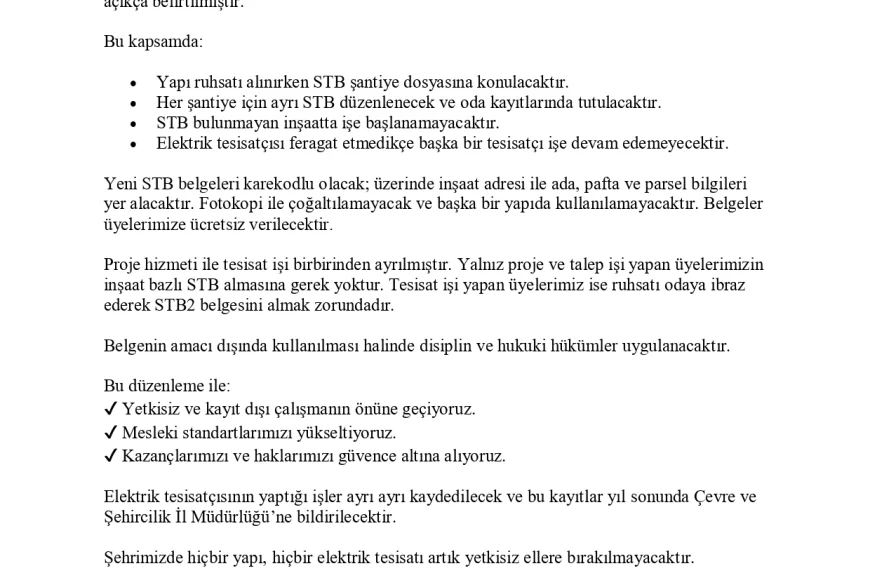 1 MART’TA STB’DE YENİ DÖNEM